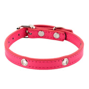 首輪 イヌ 小型犬 中型犬 大型犬 ネコ 猫 ペットグッズ ペット用品 バックル Dカン フェイクレザー PUレザー ピンク ブルー ブラック シンプル カジュアル 可愛い キュート