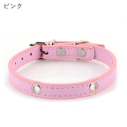 首輪 イヌ 小型犬 中型犬 大型犬 ネコ 猫 ペットグッズ ペット用品 バックル Dカン フェイクレザー PUレザー ピンク ブルー ブラック シンプル カジュアル 可愛い キュート