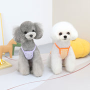 ペットウェア キャミソール 犬服 猫服 ドッグ キャット ノースリーブ プルオーバー チェック柄 レース ボタン かわいい おしゃれ パステルカラー デイリー 普段使い お散歩 お出かけ 洋服 イヌ ネコ オレンジ ブルー パープル グリーン