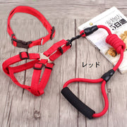 ハーネス リード 首輪 カラー 3点セット ペット用 犬 猫 超小型 中型 ドッグウェア お散歩グッズ 胴輪 胸当て リーシュ 散歩紐 牽引紐 引き縄 ワンタッチバックル 着脱簡単 持ち手クッション ソフト フィット フック ホルダー サイズ調節可能 シンプル かわいい おしゃれ いぬ イヌ DOG ねこ ネコ キャット お出かけ 外出 外遊び 公園 アウトドア 春 夏 秋 冬