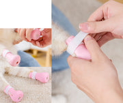 猫用 爪カバー 足カバー ネコ 4個セット ペット用品 お手入れグッズ シリコン 引っかき防止 手袋 靴 くつ 保護 ケア 面ファスナー お風呂 通院 シャンプー
