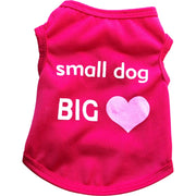 ドッグウェア 犬服 犬用ウェア ペットウェア ベスト タンクトップ ノースリーブ 袖なし カットソー Tシャツ 小型犬用 ロゴ ハート 可愛い おしゃれ シンプル お散歩 お出掛け