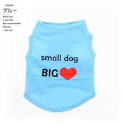 ドッグウェア 犬服 犬用ウェア ペットウェア ベスト タンクトップ ノースリーブ 袖なし カットソー Tシャツ 小型犬用 ロゴ ハート 可愛い おしゃれ シンプル お散歩 お出掛け