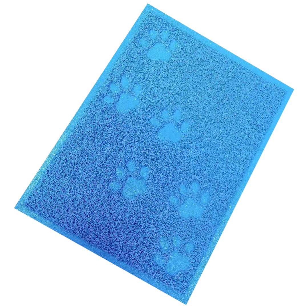 砂取りマット 猫用 ネコ ペット用品 トイレマット 30×40cm スクエア×ブルー バリエーション画像