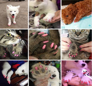 ネイルキャップ 20個入り ネイルセット ペット用 ネイル キラキラ ラメ 犬 猫 ネイルケア ソフトネイル ソフトネイルキャップ 爪 爪とぎ けが防止 傷 引っかき 壁 床 保護 ペット用ネイル