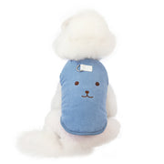 ドッグウェア ベスト 袖なし 前開き 犬の服 犬服 ペットウェア ペット用品 ペットグッズ 裏ボア Dカン付き 小型犬 刺繍入り シンプル かわいい お散歩 防寒