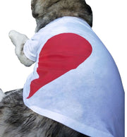 犬猫兼用 ペット用 洋服 Tシャツ 半袖 カットソー ハート 飼い主とお揃いファッション可能 犬の服 猫の服 ペアルック ペア服 可愛い かわいい 超小型犬 小型犬 中型犬 大型犬 犬用 イヌ用 いぬ用 猫用 ネコ用 ねこ用 S M L XL 2XL 3XL 4XL 5XL 6XL ドッグウェア キャットウェア ドッグウエア キャットウエア