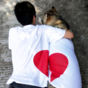 犬猫兼用 ペット用 洋服 Tシャツ 半袖 カットソー ハート 飼い主とお揃いファッション可能 犬の服 猫の服 ペアルック ペア服 可愛い かわいい 超小型犬 小型犬 中型犬 大型犬 犬用 イヌ用 いぬ用 猫用 ネコ用 ねこ用 S M L XL 2XL 3XL 4XL 5XL 6XL ドッグウェア キャットウェア ドッグウエア キャットウエア