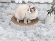 ペット用爪とぎ ベッド カドラー 猫 ねこ 犬 いぬ ペット ラウンド 丸型 円形 シンプル かわいい 小型犬 室内 青 白 ピンク グレー