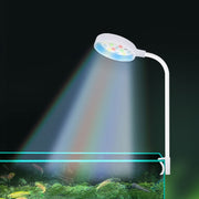 水槽用ライト LED 4色 カラフル USB アクアリウム 角度調節 クリップ 小型 ミニ 固定 ボタン 照明 水草 熱帯魚 観賞魚 ペット ランプ 電気