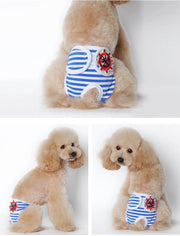 犬用サニタリーパンツ 生理パンツ オムツカバー おむつカバー ドッグウェア ペットグッズ ペット用品 いぬ用品 サニタリーショーツ マナーパンツ マリン柄 ボーダー おしゃれ 女の子 お出かけ 散歩 介護