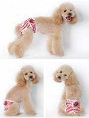 犬用サニタリーパンツ 生理パンツ オムツカバー おむつカバー ドッグウェア ペットグッズ ペット用品 いぬ用品 サニタリーショーツ マナーパンツ マリン柄 ボーダー おしゃれ 女の子 お出かけ 散歩 介護