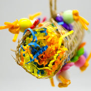 鳥のおもちゃ 鳥用 ペット用品 インコ オウム 噛む玩具 紙管 吊り下げタイプ ストレス解消 かじる 止まる 休憩 スイング ブランコ 遊ぶ おもしろい 揺れる ビーズ