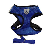 ハーネスリード 2点セット イヌ 小型犬 中型犬 ペット用品 ペットグッズ プラバックル メッシュ ロゴ ピンク ブルー ブラック シンプル かわいい キュート お散歩