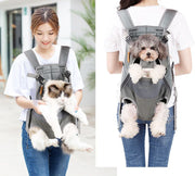 キャリーバッグ おんぶ紐タイプ  抱っこひも リュック ペットキャリー ペット用 小型犬 犬 イヌ 猫 ネコ 便利 シンプル 無地 ボーダー メッシュ 通気性 トリコロール かわいい おしゃれ ペットグッズ ペット用品 キャンバス地 フック ファスナー ゴム入り 長さ調節 ドッグ キャット レッド 赤 グリーン 緑 ブルー グレー 青 おでかけ おさんぽ お散歩 旅行