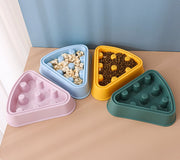 ペット用食器 2個セット フードボウル ペットボウル エサ入れ 餌入れ 犬 イヌ 猫 ネコ 三角 ピザ型 プラスチック シンプル