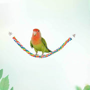 止まり木 ロープパーチ インコ オカメインコ セキセイインコ 鳥用おもちゃ 鳥用品 ケージ レインボー 80cm 105cm