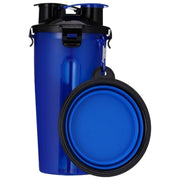 ペット用水筒 給水器 給餌器 兼用 ウォーターボトル フードボトル 仕切り付き 携帯 350ml 犬用 猫用 コンパクト 持ち運び お椀 トレイ トレー 一体型 お散歩 お出かけ アウトドア 旅行 外出 水分補給 シンプル 簡単 イヌ いぬ ネコ ねこ ドッグ キャット カラバリ豊富 赤 黄 青 緑 橙 ピンク 白 黒
