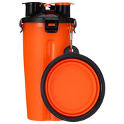 ペット用水筒 給水器 給餌器 兼用 ウォーターボトル フードボトル 仕切り付き 携帯 350ml 犬用 猫用 コンパクト 持ち運び お椀 トレイ トレー 一体型 お散歩 お出かけ アウトドア 旅行 外出 水分補給 シンプル 簡単 イヌ いぬ ネコ ねこ ドッグ キャット カラバリ豊富 赤 黄 青 緑 橙 ピンク 白 黒