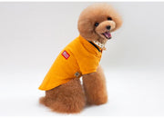 ドッグウェア ペットウェア ポロシャツ 犬の服 犬服 洋服 ペット用品 小型犬 襟付き ボタン ワッペン お散歩 お出かけ おしゃれ かわいい いぬ 猫 ねこ