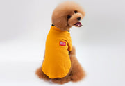 ドッグウェア ペットウェア ポロシャツ 犬の服 犬服 洋服 ペット用品 小型犬 襟付き ボタン ワッペン お散歩 お出かけ おしゃれ かわいい いぬ 猫 ねこ