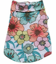 ドッグウェア アロハシャツ 犬服 犬用 犬 ドッグ ペット用品 カラフル 花柄 ハイビスカス ヤシの木 夕日 夏 ブルー ホワイト イエロー お出かけ お散歩