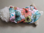 ドッグウェア アロハシャツ 犬服 犬用 犬 ドッグ ペット用品 カラフル 花柄 ハイビスカス ヤシの木 夕日 夏 ブルー ホワイト イエロー お出かけ お散歩