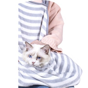 抱っこエプロン ペット用 猫 犬 抱っこ用 毛布 スリング 寝袋 バッグ カンガルー式ポケット ポンポン付き あったか 暖かい 防寒対策 モコモコ ふわふわ ペット用品 ペットグッズ キャット ドッグ