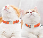 首輪 ネコ 猫 ねこ用 セーフティバックル ペット 調節可能 チョーカー 鈴付き シンプル かわいい おしゃれ