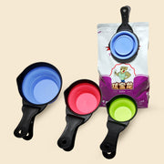 ペット用食器 フードボウル ウォーターボウル 折りたたみ 持ち運び 携帯 カラビナ付き クリップ一体型 コンパクト 餌入れ 水入れ ペット用品 ペットグッズ 犬用 猫用 ドッグ キャット お散歩 お出かけ 遠出