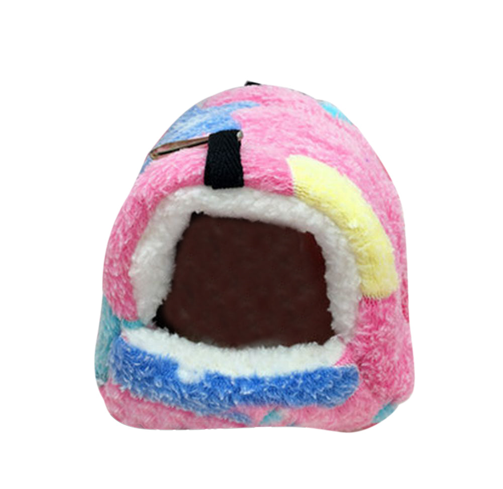 小動物用ハウス ハンモック 小型ペット用 寝具 寝床 寝袋 スター×ピンク バリエーション画像