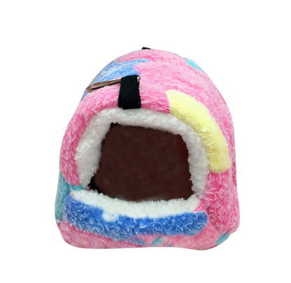 小動物用ハウス ハンモック 小型ペット用 寝具 寝床 寝袋 スター×ピンク バリエーション画像