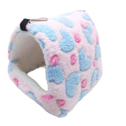 小動物用ハウス ハンモック 小型ペット用 寝具 寝床 寝袋 ベッド もこもこ ボア フリース あったか 暖か ハムスター おしゃれ かわいい 吊り下げ金具付き 隠れ家 遊び場 写真撮影 映え ペット用品