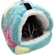 小動物用ハウス ハンモック 小型ペット用 寝具 寝床 寝袋 ベッド もこもこ ボア フリース あったか 暖か ハムスター おしゃれ かわいい 吊り下げ金具付き 隠れ家 遊び場 写真撮影 映え ペット用品