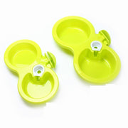 自動給水機付きフードボウル 食器 エサ入れ 水入れ 一体型 ゲージ取り付け可 掛けられる イヌ用食器 ウォーターボウル ダブルタイプ 餌入れ 犬用 ネコ用 猫用 自動給水 ペットボトル 便利  イヌ用品 ネコ用品 ペットグッズ