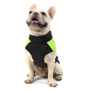 ドッグウェア ペットウェア 中綿入りベスト 犬用洋服 背中開き ファスナー シンプル おしゃれ バイカラー 防寒 暖かい お散歩 袖なし ポカポカ ジップアップ 小型犬 中型犬 Dカン付き スポーティー