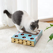 爪とぎ 爪研ぎ 猫用おもちゃ ネコ用おもちゃ ペット用玩具 モグラたたき もぐら叩き ペットグッズ ペット用品 長方形 段ボールタイプ ダンボールタイプ シンプル カジュアル 可愛い かわいい キュート ポップ おしゃれ