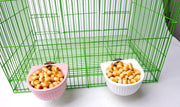 フードボウル ケージ用 小動物用 ハムスター用 ペット用品 トリーツ入れ ペレット入れ エサ入れ 陶器 ケージ 取り付け ジャンガリアン ゴールデン ロボフスキー チンチラ モルモット 便利 清潔 ペットグッズ ウォーターボウル 水飲み 水入れ ホワイト 白 ピンク 小さい コンパクト 小さめ かわいい シンプル 無地