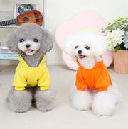 ペットウエア パーカー フーディー 犬用 犬服 ネコ 猫服 イヌ ドッグウェア 猫 ネコ トップス プルオーバー 袖あり 袖リブ 裾リブ ロゴ 防寒 あったか お出かけ お散歩 オレンジ レッド 赤 イエロー