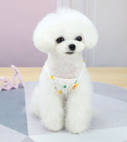 ペットウェア ドッグウェア 犬服 犬用 小型犬 ワンピース型 ペット用品 フリル 袖なし かわいい 花柄 お散歩 お出掛け フラワー