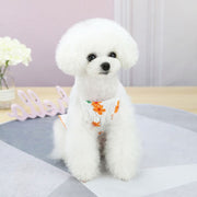 ペットウェア ドッグウェア 犬服 犬用 小型犬 ワンピース型 ペット用品 フリル 袖なし かわいい 花柄 お散歩 お出掛け フラワー