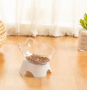 ペット用食器 フードボウル ペット用 エサ入れ 水入れ ペット用品 ペットグッズ 猫 ネコ 犬 イヌ スタンド 猫型 単色 かわいい シンプル