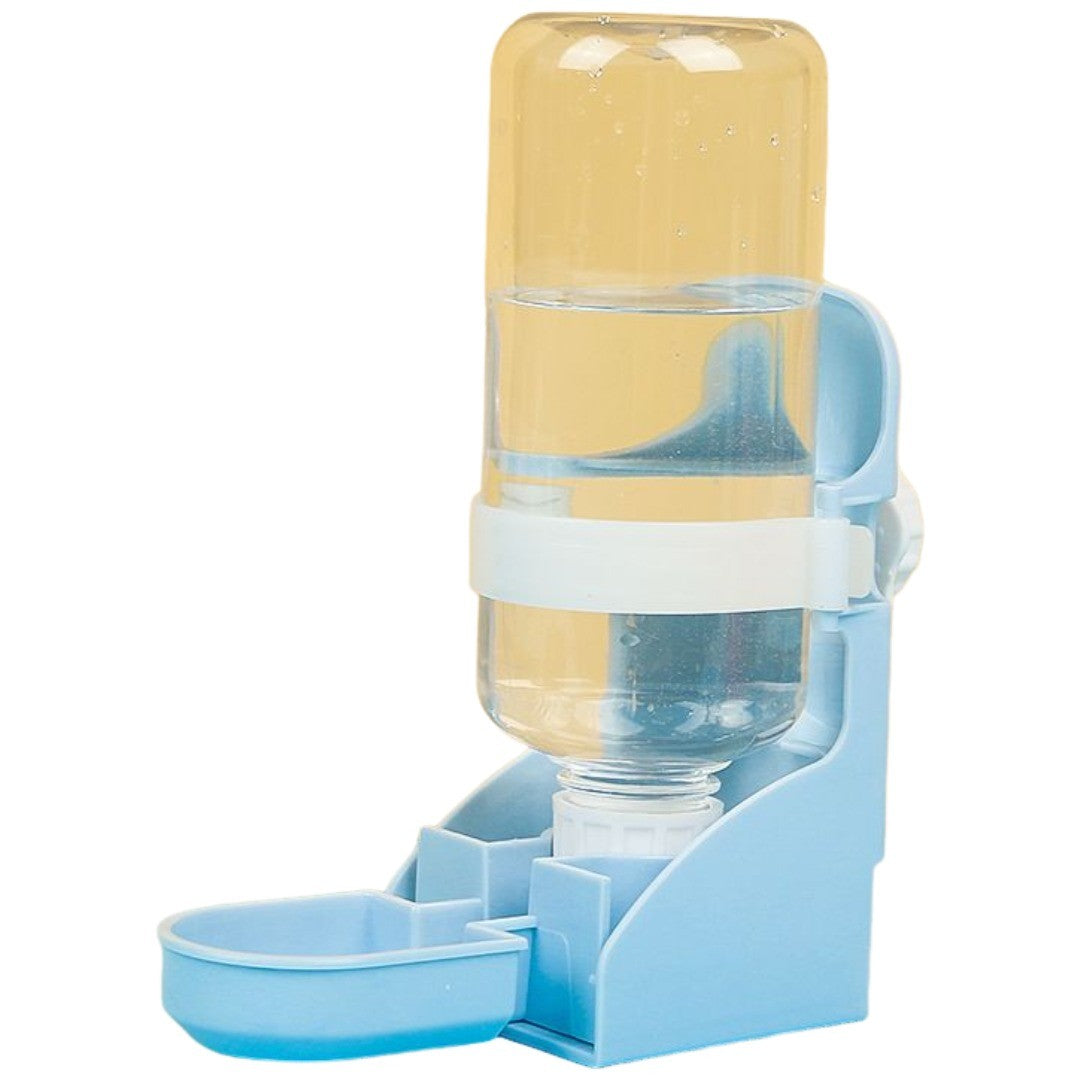 給水器 給水ボトル 水やり ペット用品 ペットグッズ 水やり用品 ウサギ モルモット フェレット 小動物 イヌ 犬 小型犬 猫 ネコ 子猫 500ml ケージ用 内側 外側 固定 取り付け簡単 サイフォン式 皿タイプ フェレット