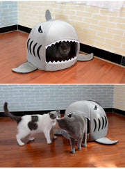 ペット用 ベッド ドームハウス ペットハウス ドーム型 ペットベッド 犬ベッド 猫ベッド サメ シャーク 小型犬 犬用 猫用 ペット用品 ペットグッズ ユニーク 可愛い