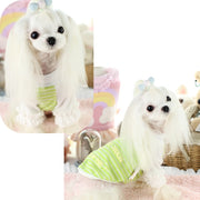ドッグウェア カットソー Tシャツ ペットウェア 犬服 犬用 猫用 小型犬 ハイネック 袖あり 無地 バイカラー ボーダー レース フリル リボン かわいい おしゃれ カジュアル  ペット用品 超小型犬 ロゴ ポンポン
