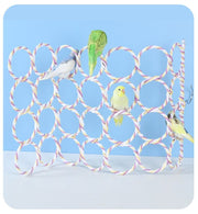 バードトイ 鳥の遊び場 ブランコ 玩具 おもちゃ オウム インコ 縄 ロープ リング 輪っか 吊り下げ 止まり木 ストレス解消