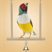止まり木 鳥用おもちゃ 鈴付き 小鳥 インコ ペットグッズ ペット用品 鳥グッズ 木製 フック付き 運動 遊び おもちゃ 玩具