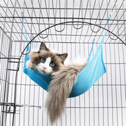 猫用ハンモック 猫用ベッド ペットグッズ メッシュ 通気性 冷感 無地 吊り下げ ケージ取付け シンプル フック 金具 お昼寝 寝床 キャット ねこ シンプル