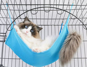 猫用ハンモック 猫用ベッド ペットグッズ メッシュ 通気性 冷感 無地 吊り下げ ケージ取付け シンプル フック 金具 お昼寝 寝床 キャット ねこ シンプル