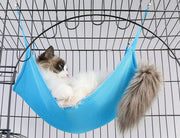 猫用ハンモック 猫用ベッド ペットグッズ メッシュ 通気性 冷感 無地 吊り下げ ケージ取付け シンプル フック 金具 お昼寝 寝床 キャット ねこ シンプル